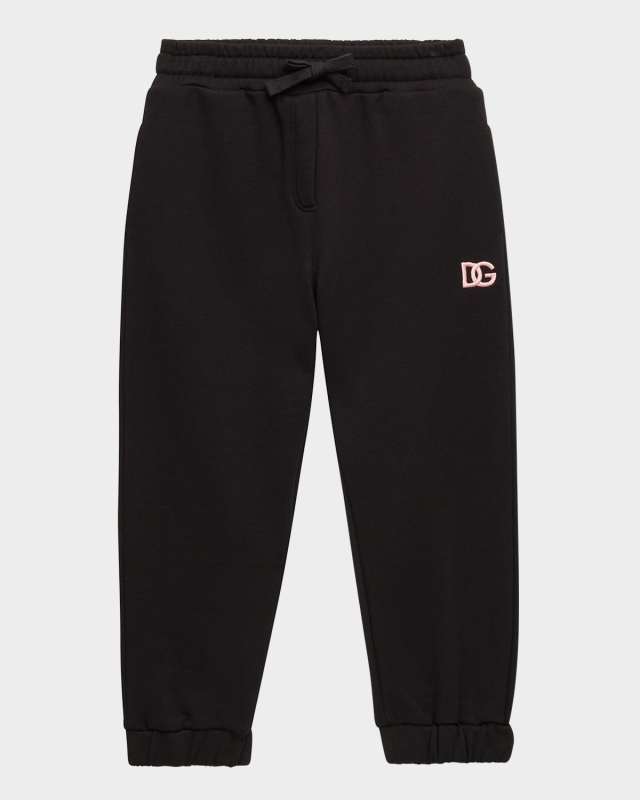 Boy's Jersey Sweatpants W/ Interlocked Logo, Size 4-6